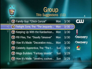 tivo-suggestions TiVo Suggestions