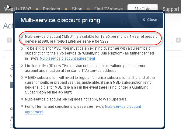 MSD Terms and Conditions